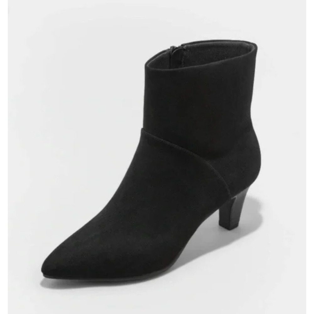 NEW Universal Thread Women's Ankle Boots Heel Booties - Black Size 8.5